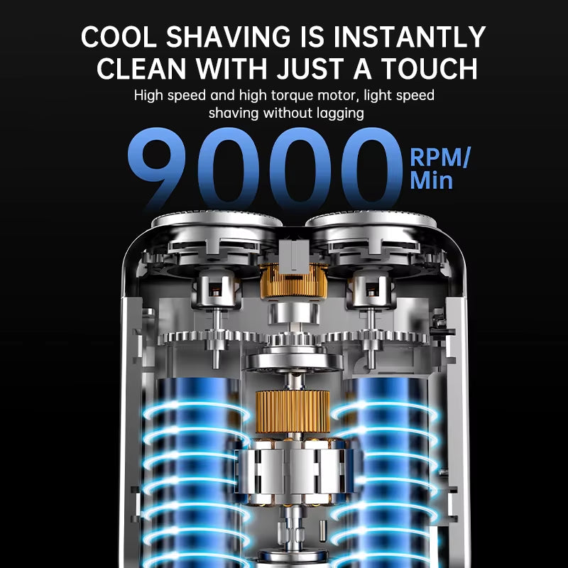 Xiaomi Electric Smart Shaver Household Car shaver Digital Display Mini Dual Blade Rechargeable Powerful Men'S Gift Shaver