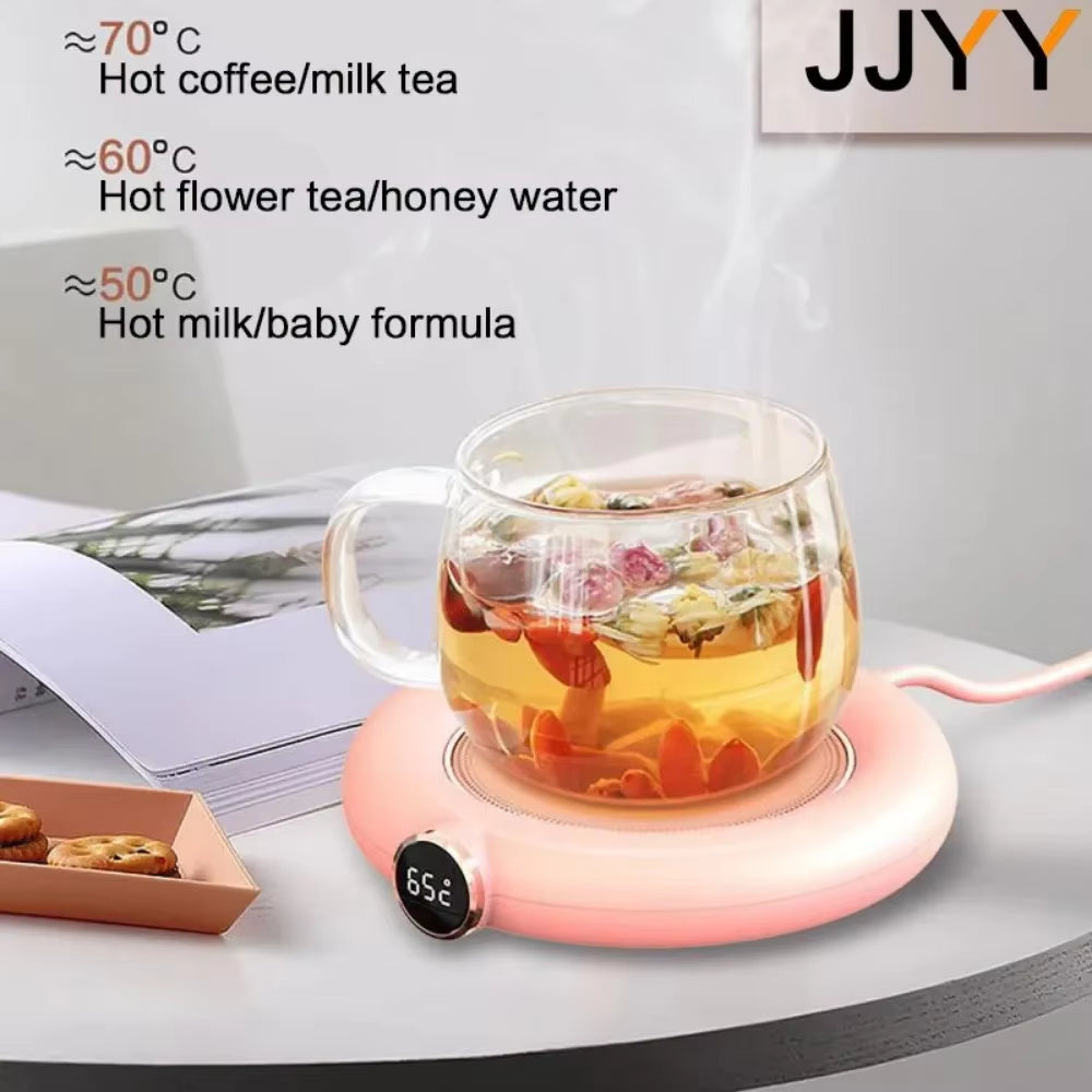 USB Coffee Cup Warm Heating Pad DC 5V Constant Temperature Coaster 3 Gear Digital Display Adjustment Timing Heater