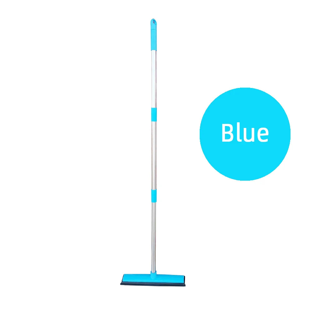 Pet Hair Rubber Broom Floor Brush for Carpet Dog Hair Remover with Built in Squeegee Silicone Cleaning Broom 